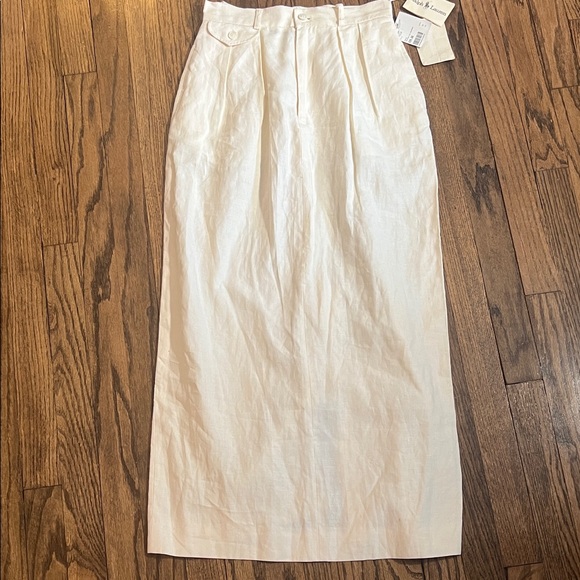 Ralph Lauren Blue Label Dresses & Skirts - RARE VINTAGE 80s 90s RALPH LAUREN CREAM LINEN MAXI SKIRT XS S 26”